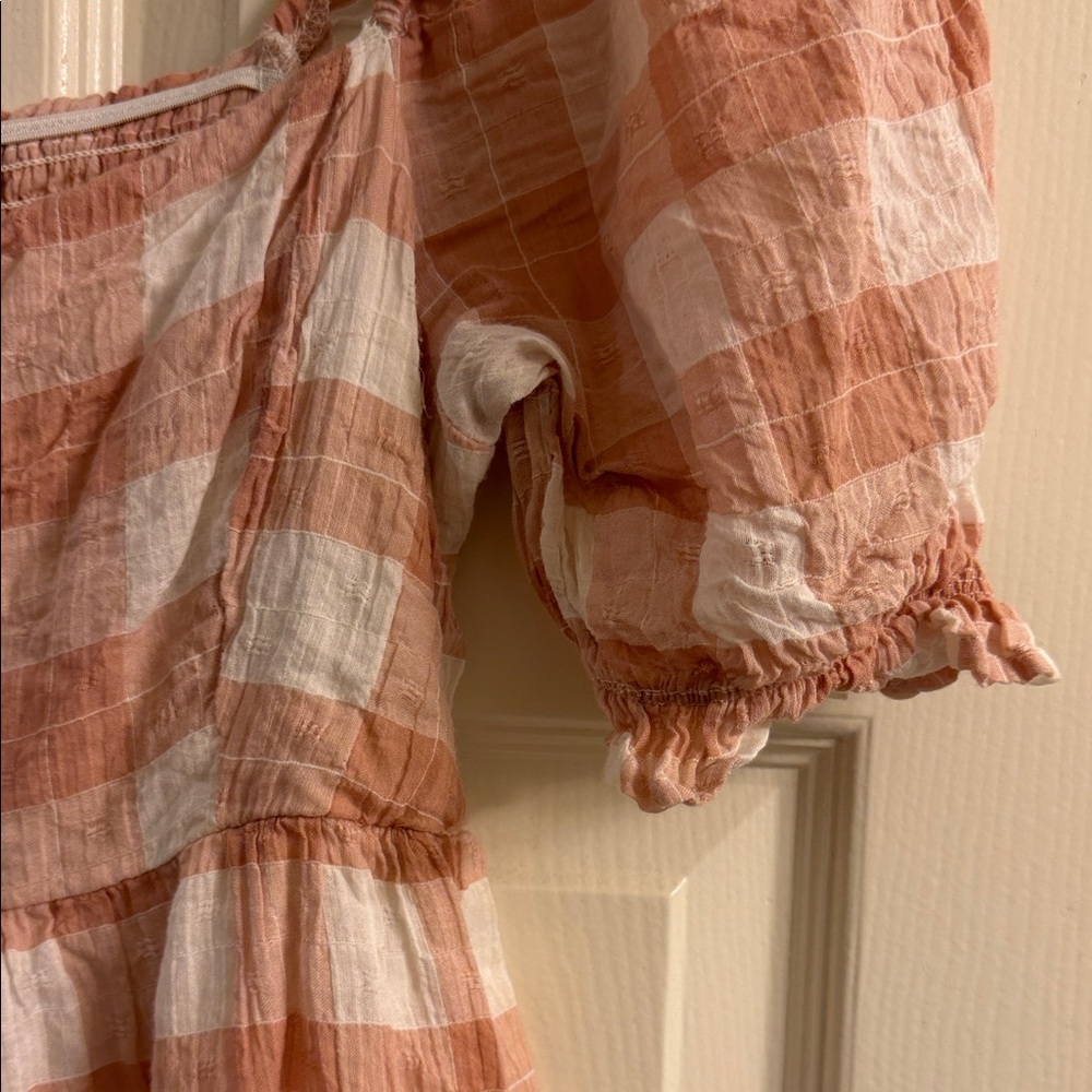 Lush Pink and White Checkered Mini Dress M - Picture 4 of 6